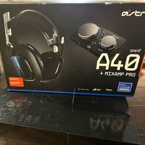 Logitech Astro A40 TR Headset with MixAmp Pro w/Astro HDMI adapter- original box